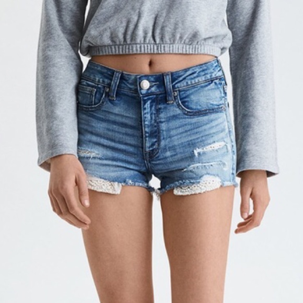 COPY - AMERICAN EAGLE Hi Rise Shortie Jean Shorts